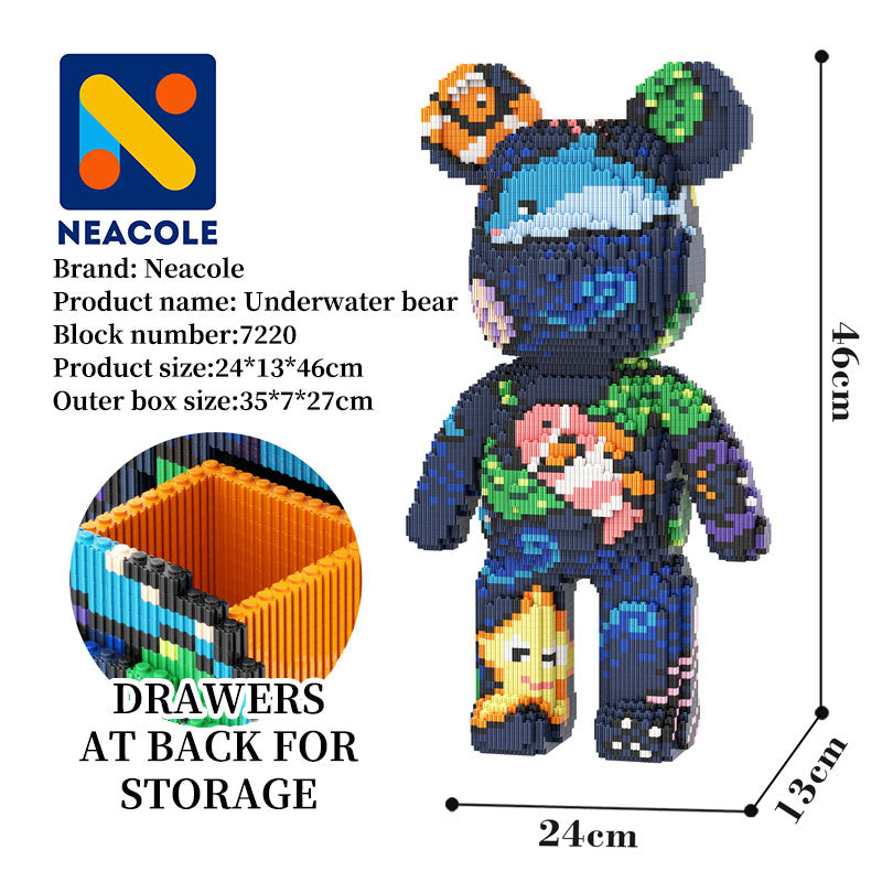 Underwater world bear , Neacole building block bear
