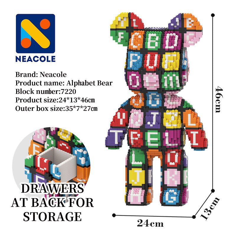 Alphabet Bear Bear Building Block, Neacole building block bear