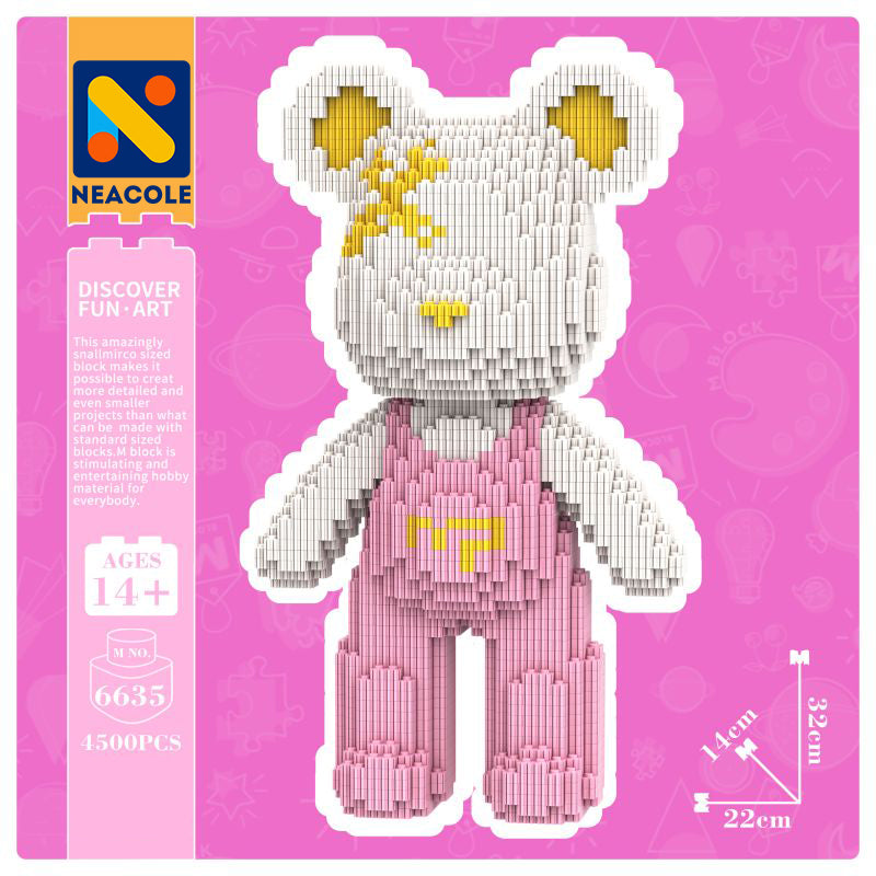 Pink Overalls Bear, Neacole building block bear