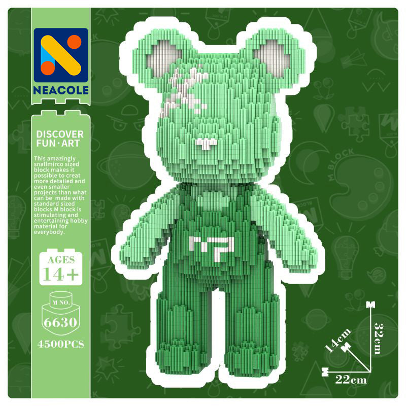 Green Overalls Bear, Neacole building block bear