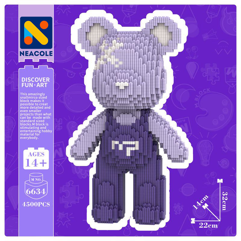 Purple Overalls Bear, Neacole building block bear